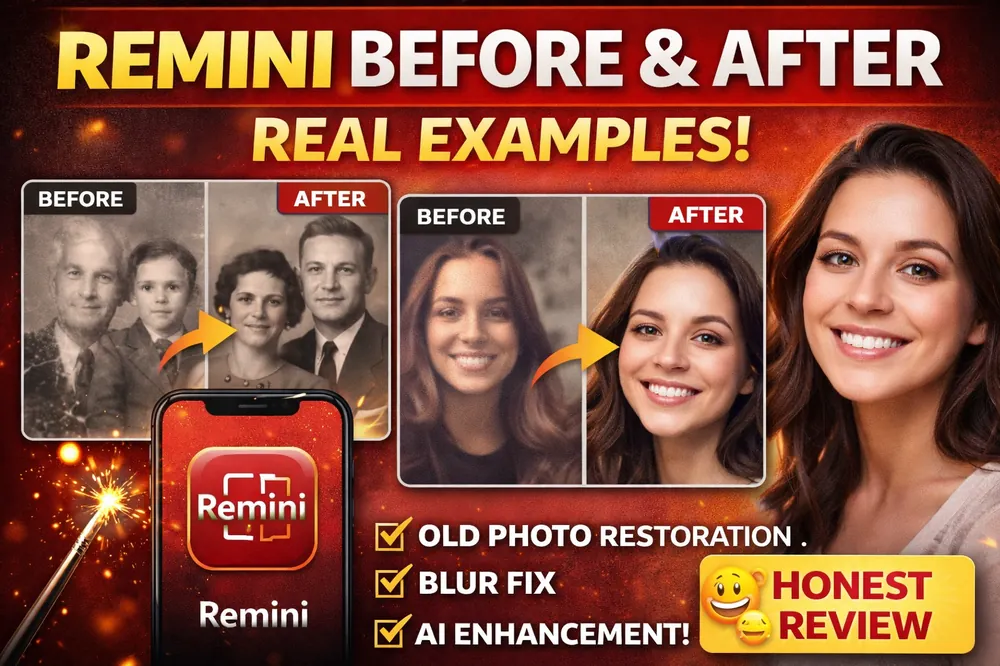 Remini before after examples